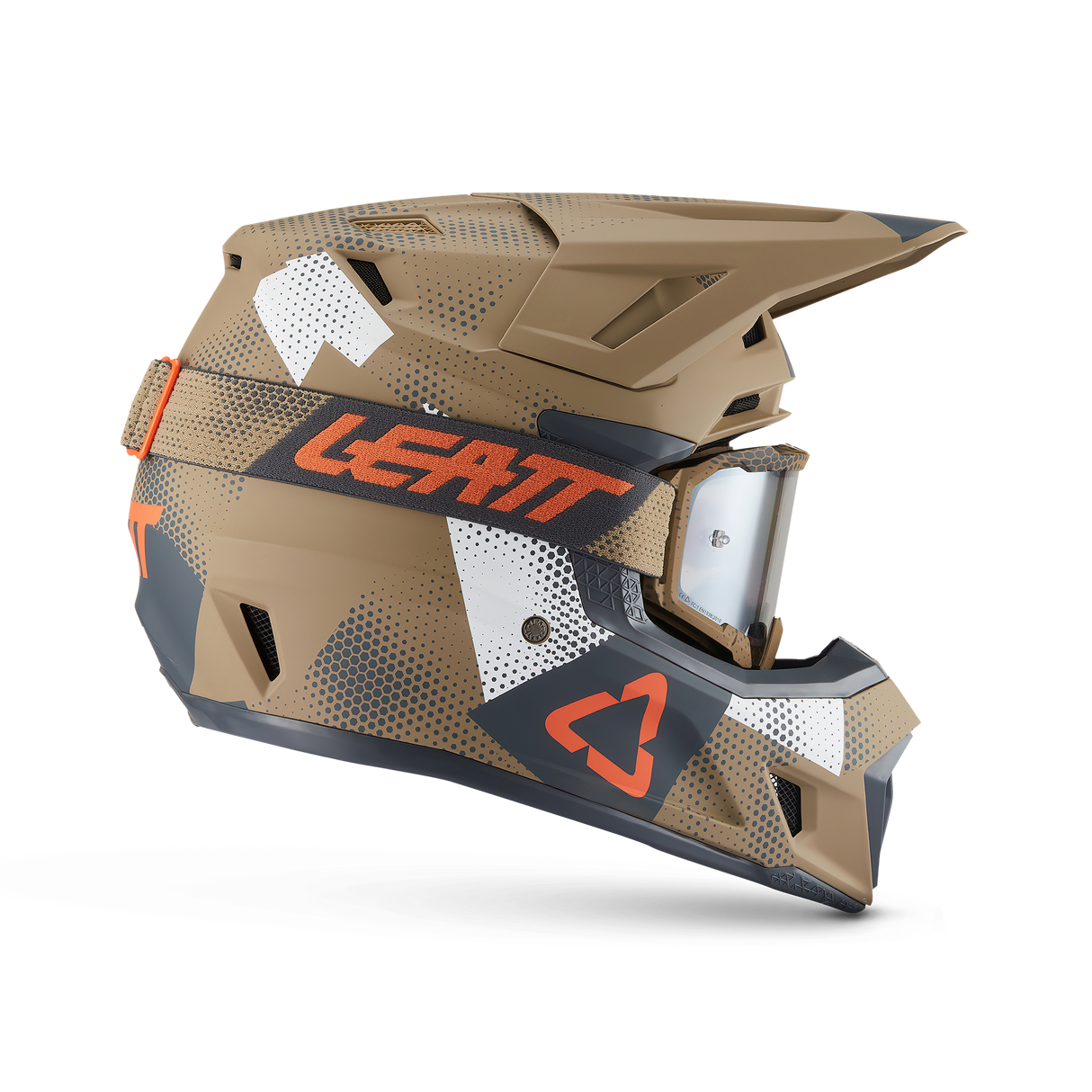 קיט קסדה ומשקף Leatt Moto 7.5 Camo Khaki Brown + Goggles 4.5 - Leatt
