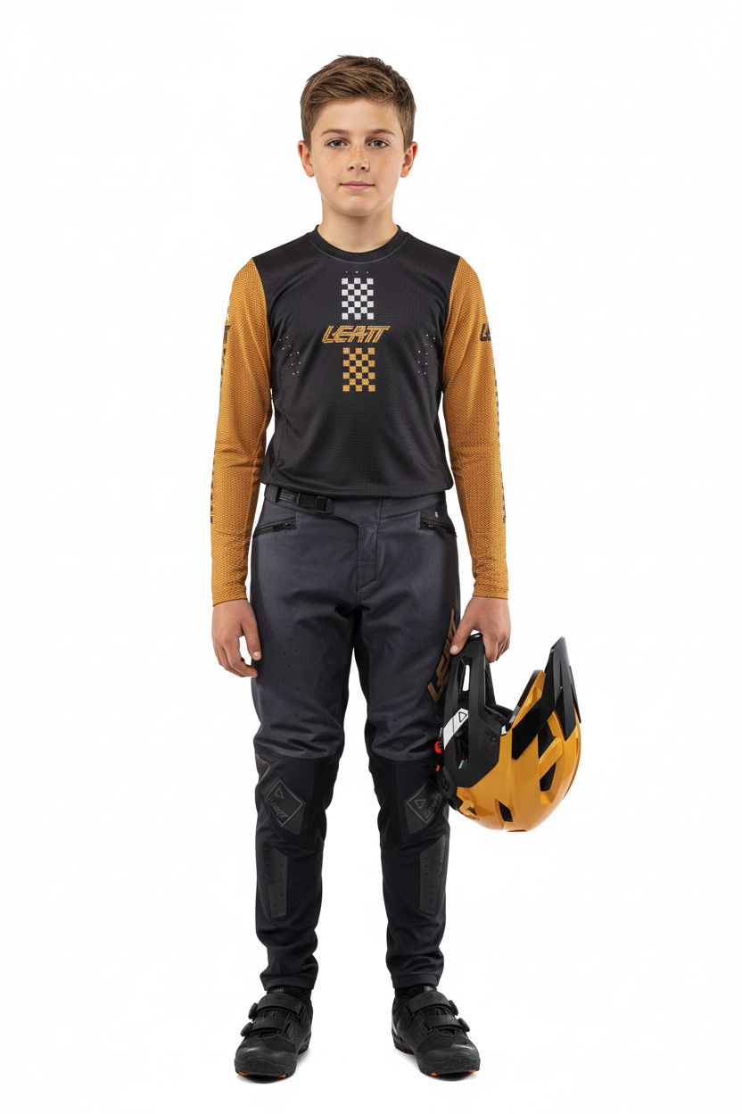 סט מכנס וחולצה MTB Gravity 4.0 ילדים RustBlack - Leatt