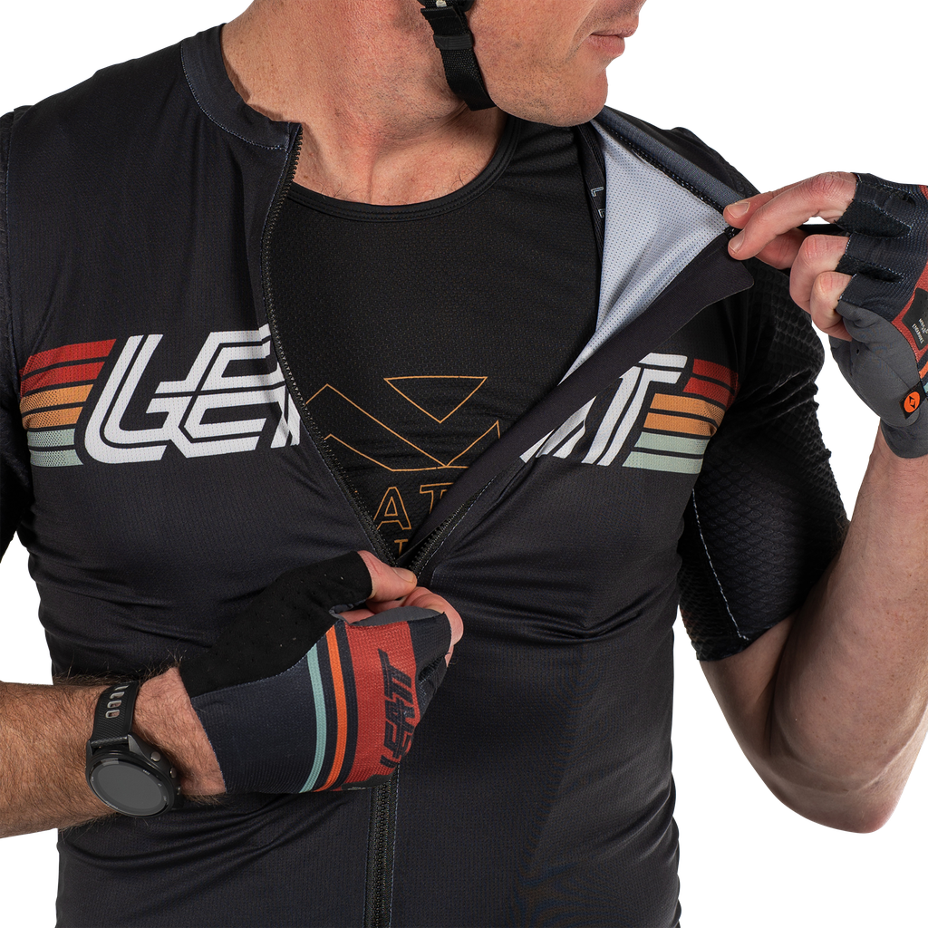 חולצת רכיבה קצרה גברים קרוס/גראבל MTB Endurance 6.0 Black V25 - Leatt