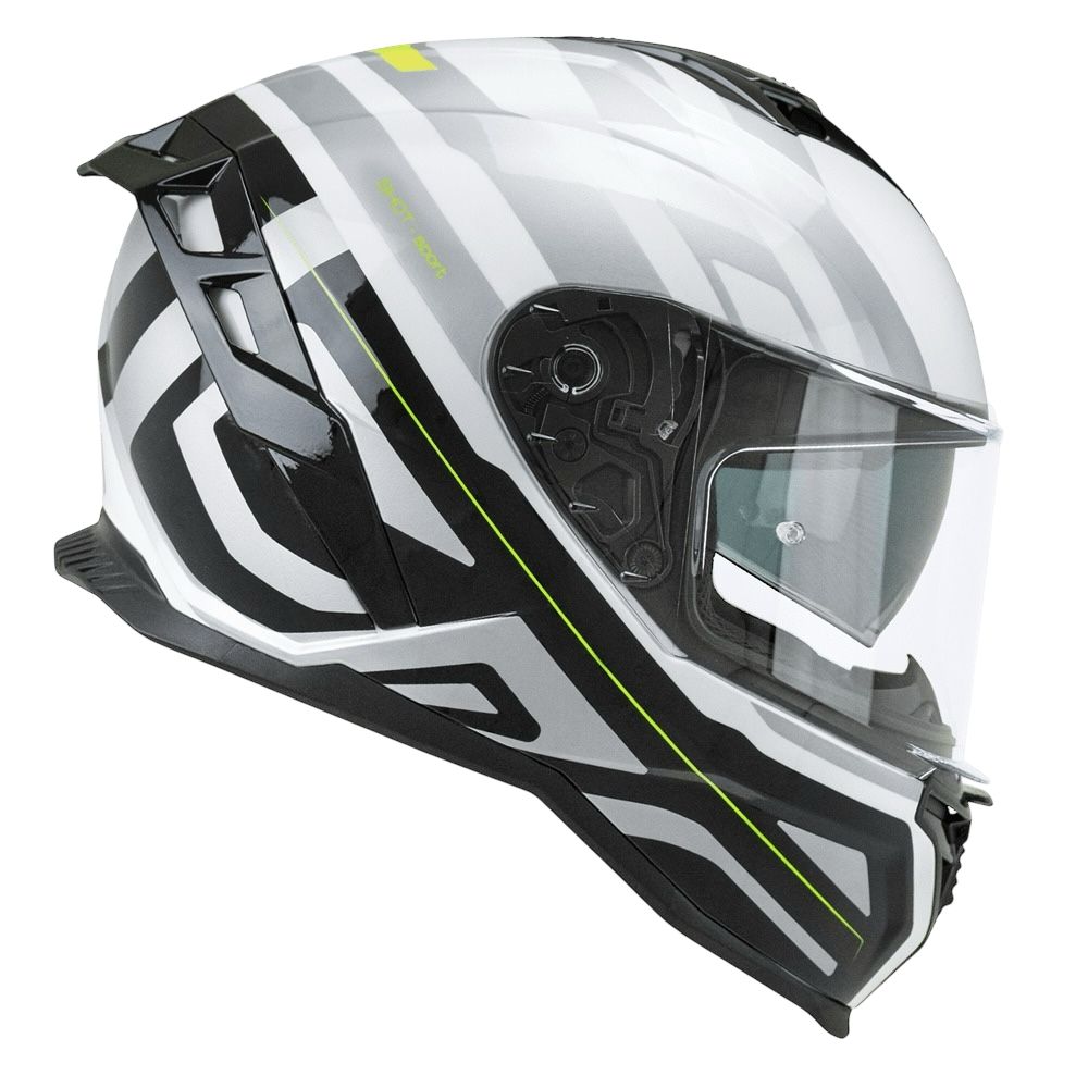 קסדת כביש CGM 363 SHOT לבן מבריק/צהוב - CGM