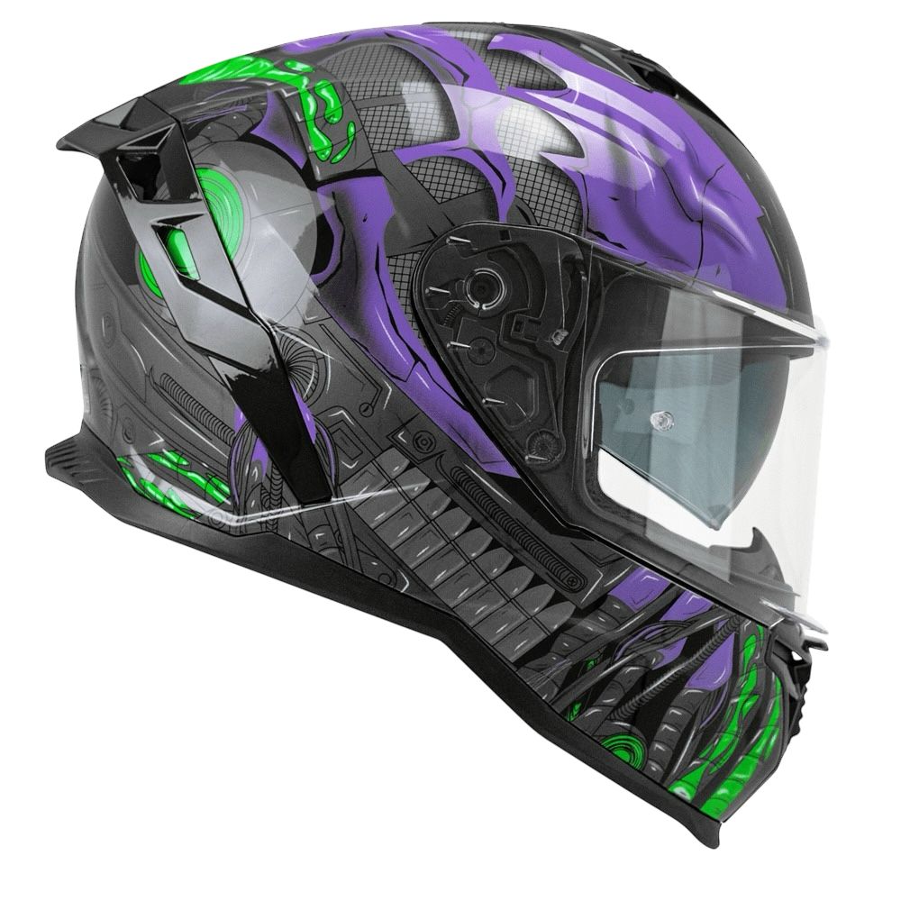 קסדת כביש CGM 363 SHOT שחור מבריק/סגול - CGM