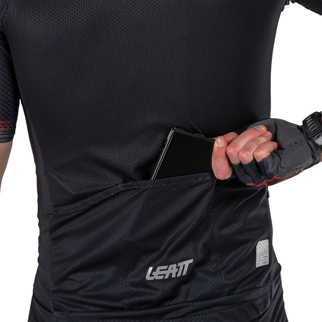 חולצת רכיבה קצרה גברים קרוס/גראבל MTB Endurance 6.0 Black V25 - Leatt