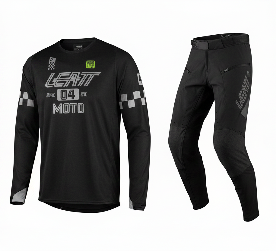 סט מכנס וחולצה Enduro 4.5 X-Flow Black - Leatt