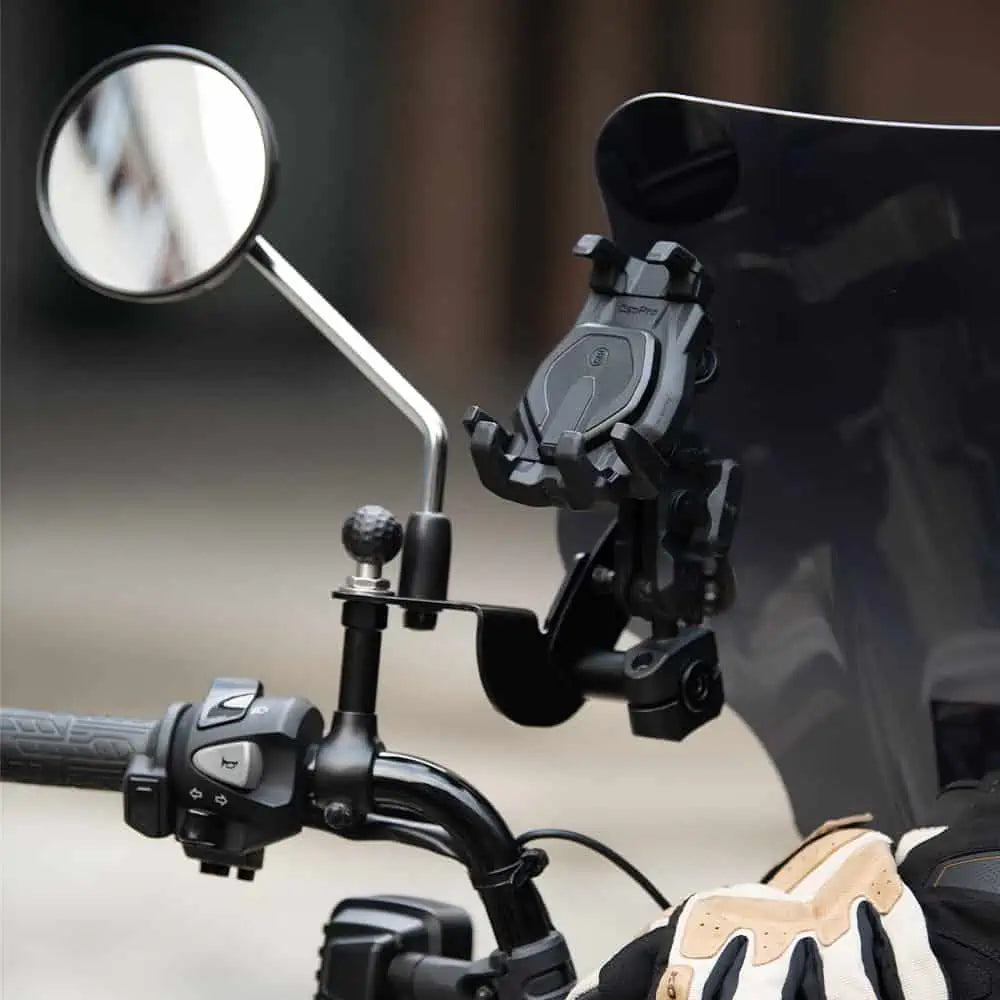 תושבת לסמארטפון מסוג Tortoise O – מתאם כידון למראה משטח טעינה אלחוטי מובנה - OsoPro