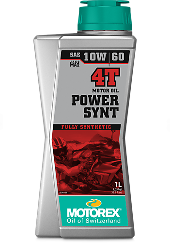 שמן מנוע סינתטי מלא 4ליטר MOTOREX POWER SYNT 4T 10W/60