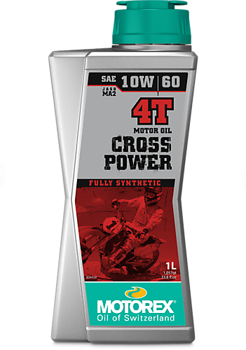 שמן מנוע סינתטי מלא ליטר MOTOREX CROSS POWER 4T 10W/60