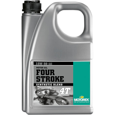 שמן מנוע חצי סינתטי 4ליטר MOTOREX FOUR STROKE 4T 15W/50 - MOTOREX