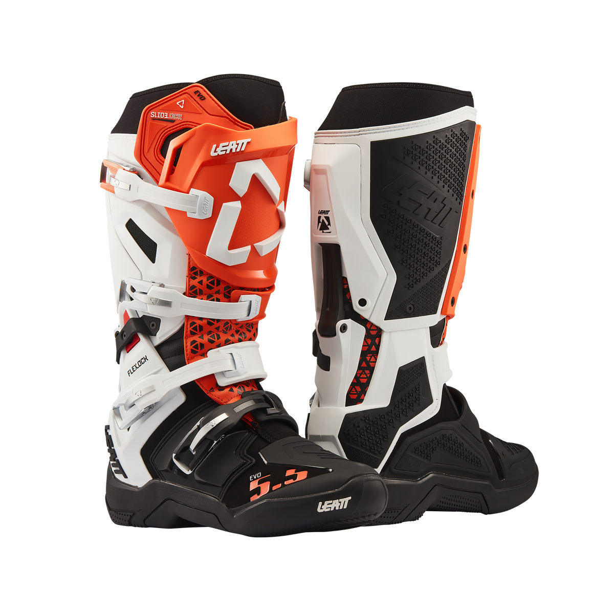 מגף 5.5 FlexLock Evo White/Orange - Leatt