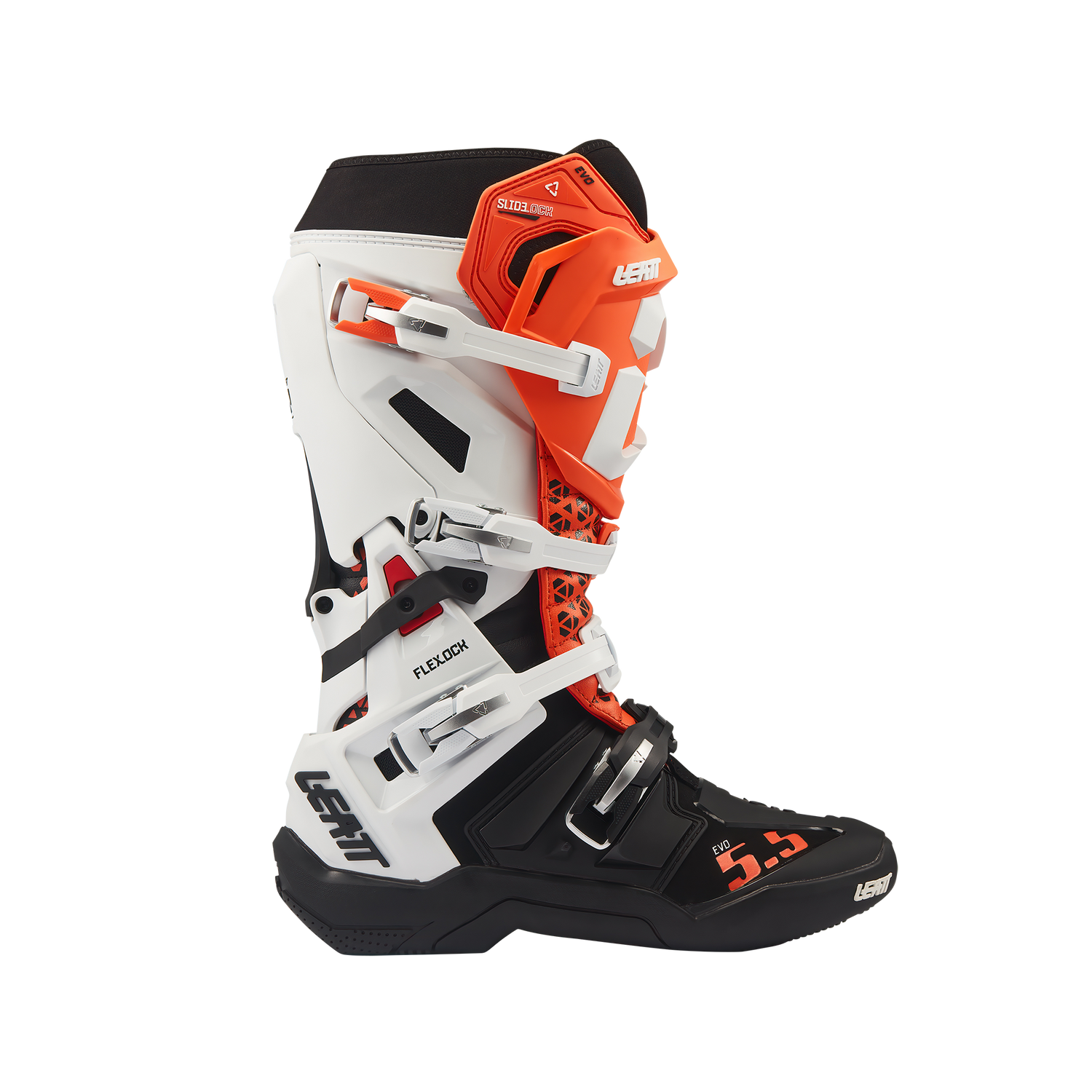 מגף 5.5 FlexLock Evo White/Orange - Leatt