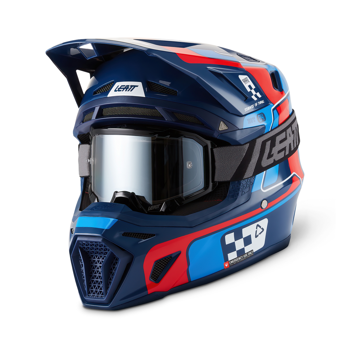 קיט קסדה ומשקף Leatt Moto 8.5 Blue/Red + Goggles 5.5 - Leatt