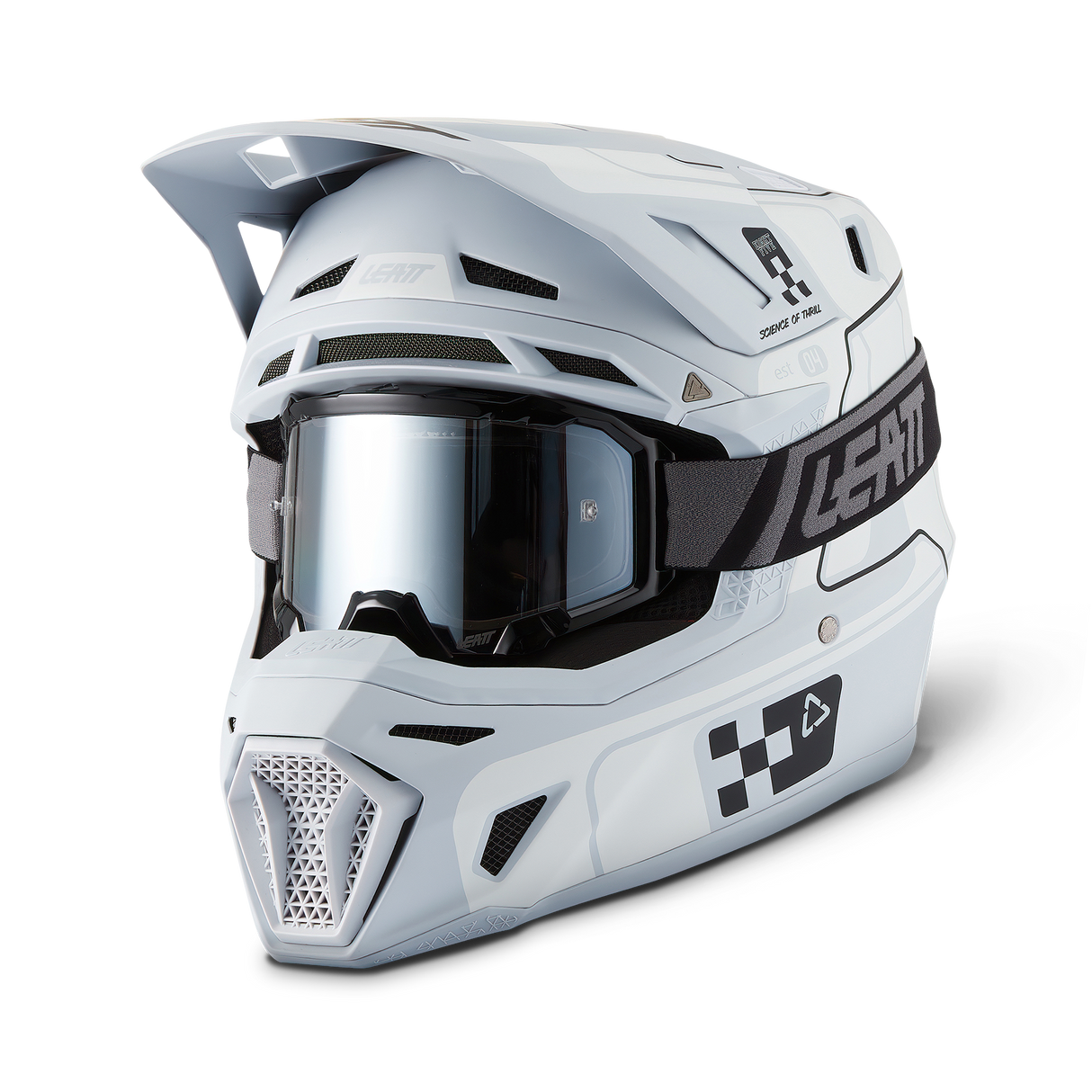 קיט קסדה ומשקף Leatt Moto 8.5 Grey + Goggles 5.5 - Leatt