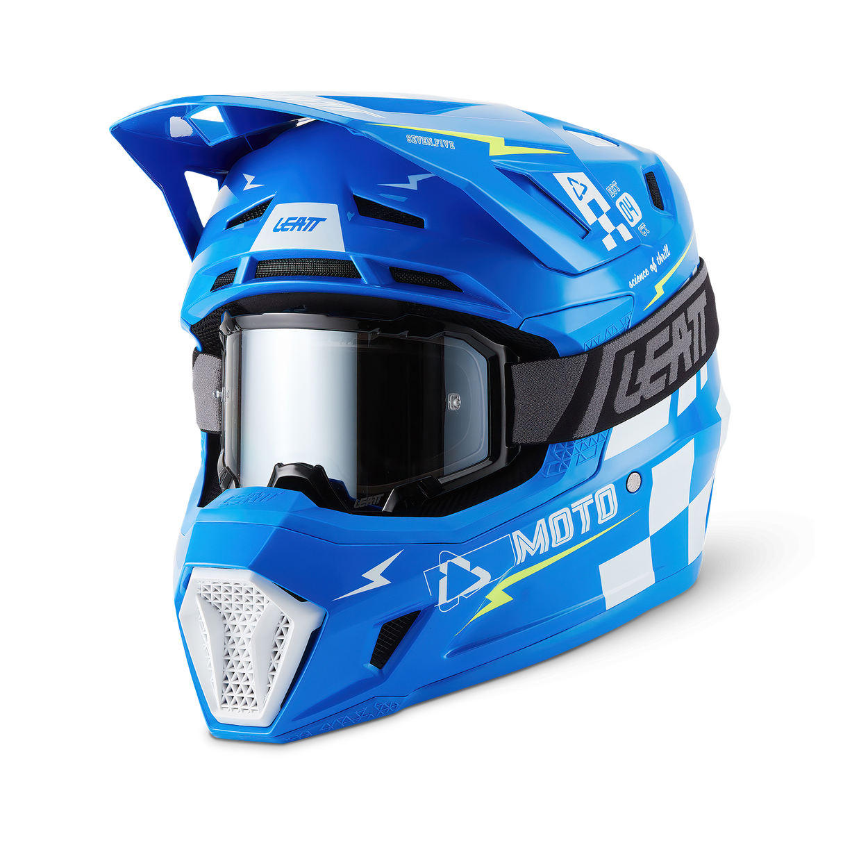 קיט קסדה ומשקף Leatt Moto 7.5 Blue + Goggles 4.5 - Leatt