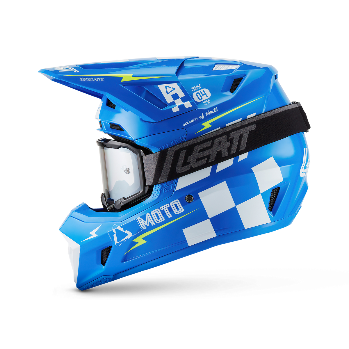 קיט קסדה ומשקף Leatt Moto 7.5 Blue + Goggles 4.5 - Leatt