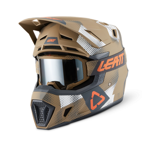 קיט קסדה ומשקף Leatt Moto 7.5 Camo Khaki Brown + Goggles 4.5 - Leatt