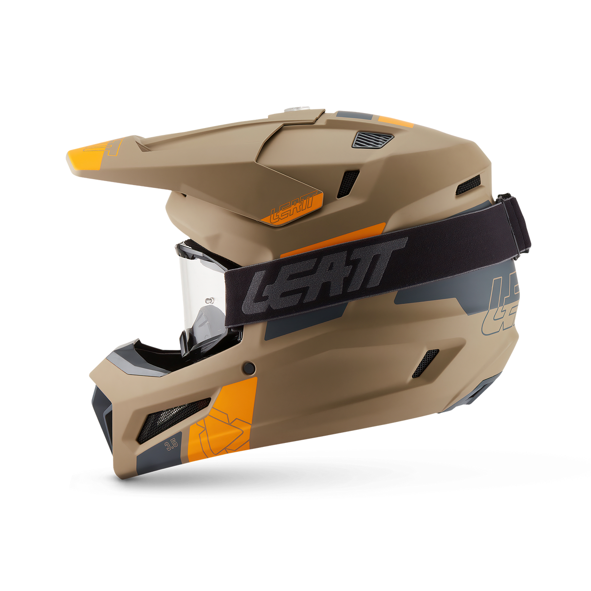 קיט קסדה ומשקף Leatt Moto 3.5 Khaki Brown + Goggles 2.5 - Leatt