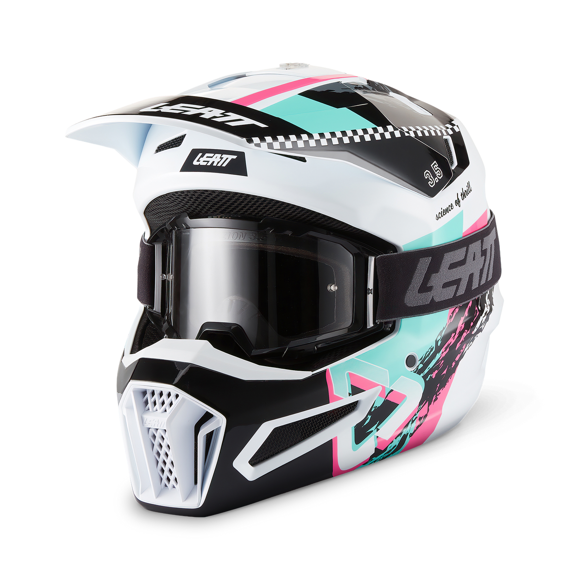 קיט קסדה ומשקף Leatt Moto 3.5 Pink + Goggles 2.5 - Leatt