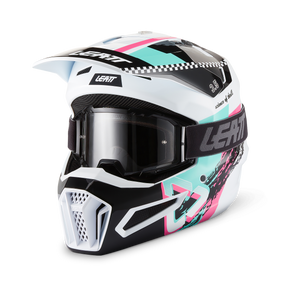 קיט קסדה ומשקף Leatt Moto 3.5 Pink + Goggles 2.5 - Leatt