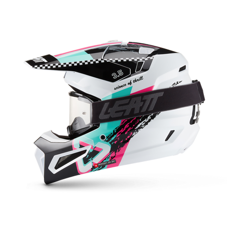 קיט קסדה ומשקף Leatt Moto 3.5 Pink + Goggles 2.5 - Leatt