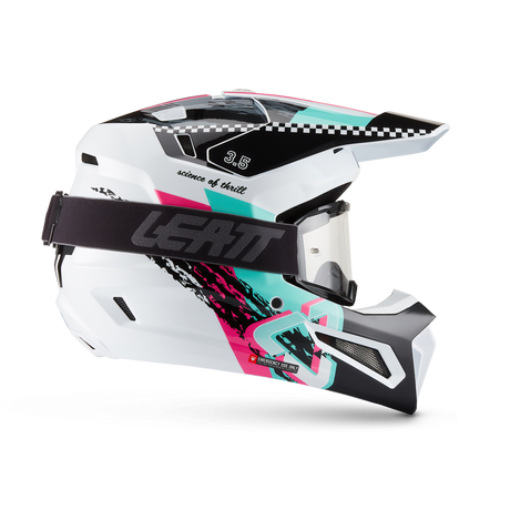 קיט קסדה ומשקף Leatt Moto 3.5 Pink + Goggles 2.5 - Leatt