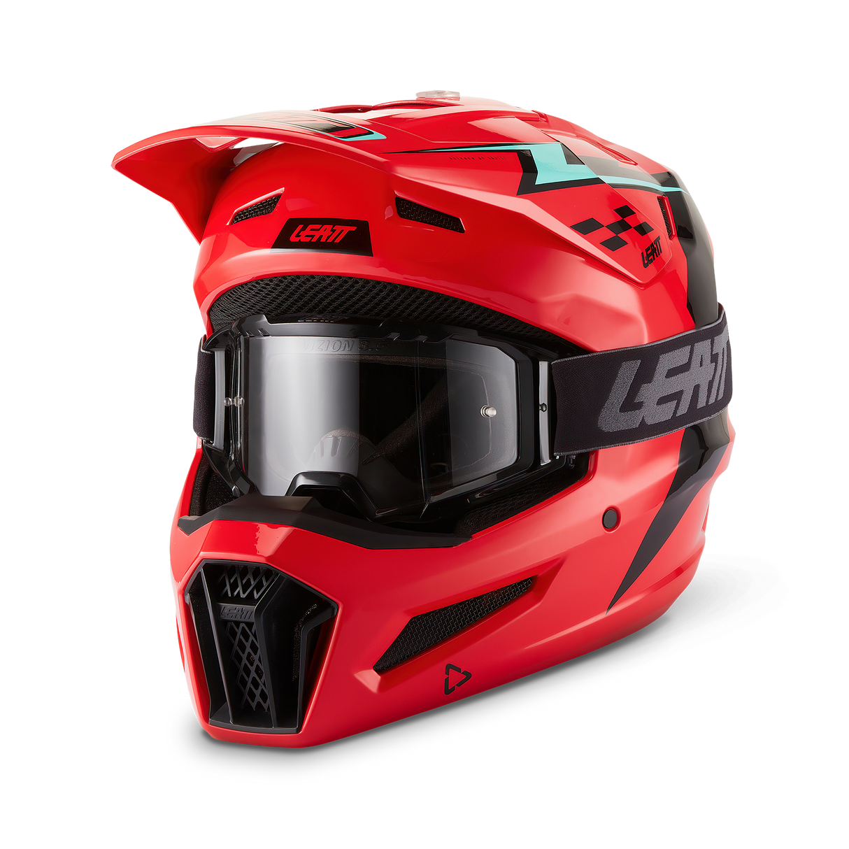 קיט קסדה ומשקף Leatt Moto 3.5 Red + Goggles 2.5 - Leatt