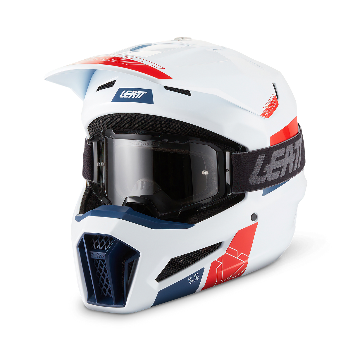 קיט קסדה ומשקף Leatt Moto 3.5 White + Goggles 2.5 - Leatt
