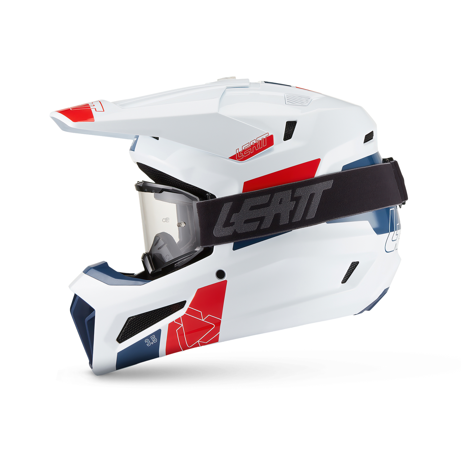 קיט קסדה ומשקף Leatt Moto 3.5 White + Goggles 2.5 - Leatt