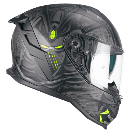 קסדת כביש CGM 363 SHOT שחור מט/צהוב - CGM