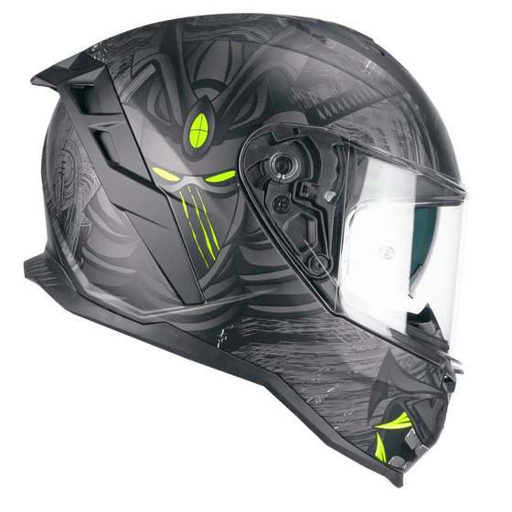 קסדת כביש CGM 363 SHOT שחור מט/צהוב - CGM