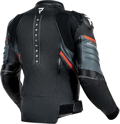Rebelhorn VELOCE LEATHER מעיל רכיבה שחור/אפור
