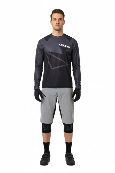 סט מכנס קצר וחולצה USWE MTB שחור - USWE