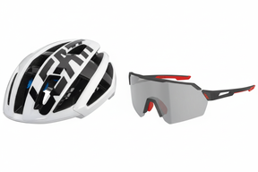 סט קסדת גראבל Endurance 4.0 לבנה ומשקפי שמש SpeedViz Lite - Leatt