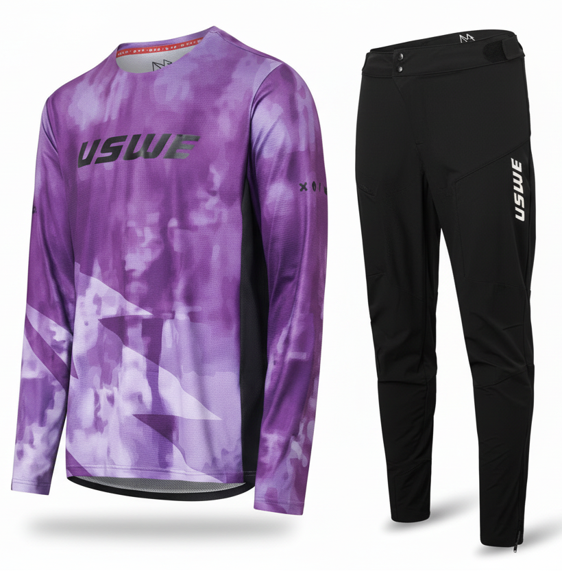 סט מכנס וחולצה USWE MTB סגול - USWE