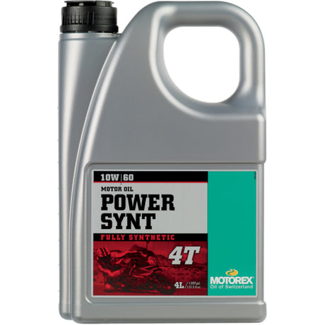 שמן מנוע סינתטי מלא 4ליטר MOTOREX POWER SYNT 4T 10W/60 - MOTOREX