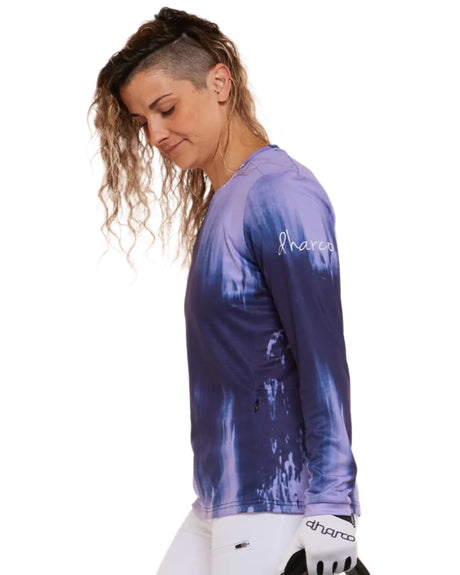 חולצת רכיבה ארוכה נשים Gravity | Purple Rain - DHaRCO