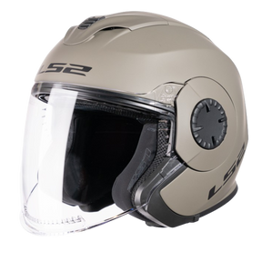 קסדת כביש 3/4 LS2 OF570 VERSO SOLID MATT SAND חול אדמה - LS2