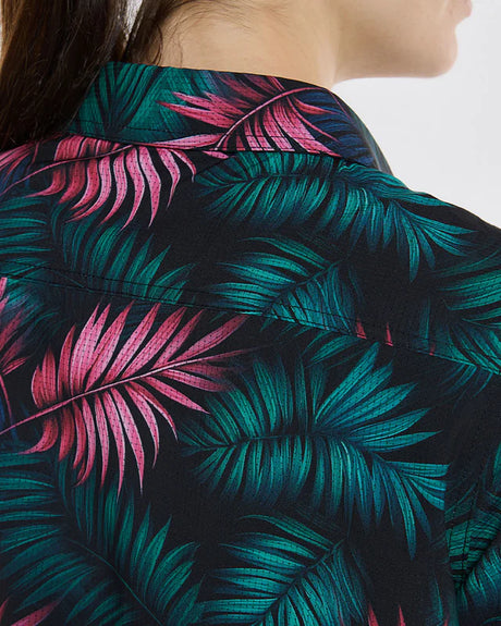 חולצת רכיבה קצרה נשים Tech Party l Dark Fern - DHaRCO