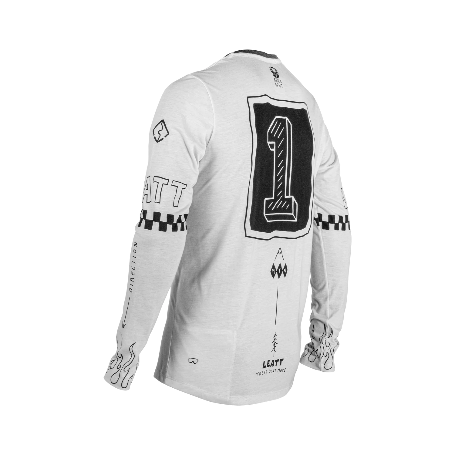 חולצת רכיבה ארוכה MTB Gravity 3.0 Cream White - Leatt