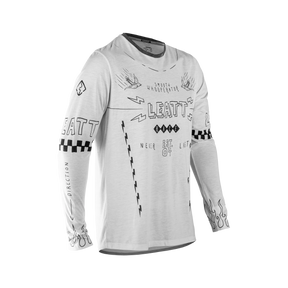 חולצת רכיבה ארוכה MTB Gravity 3.0 Cream White - Leatt