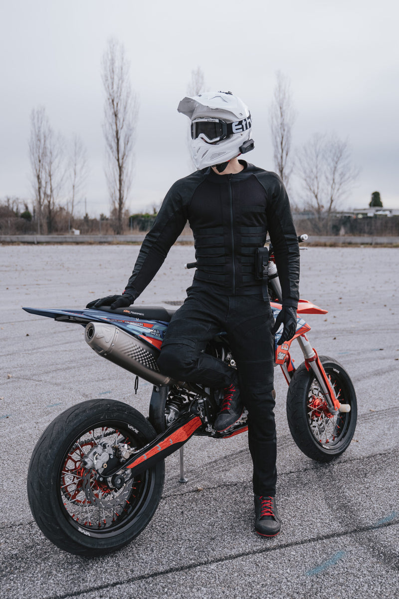 מעיל קיץ COMMANDO UH שחור - PANDO MOTO