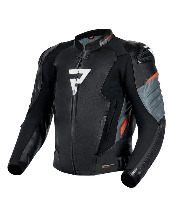 Rebelhorn VELOCE LEATHER מעיל רכיבה שחור/אפור