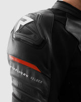 Rebelhorn VELOCE LEATHER מעיל רכיבה שחור/אפור
