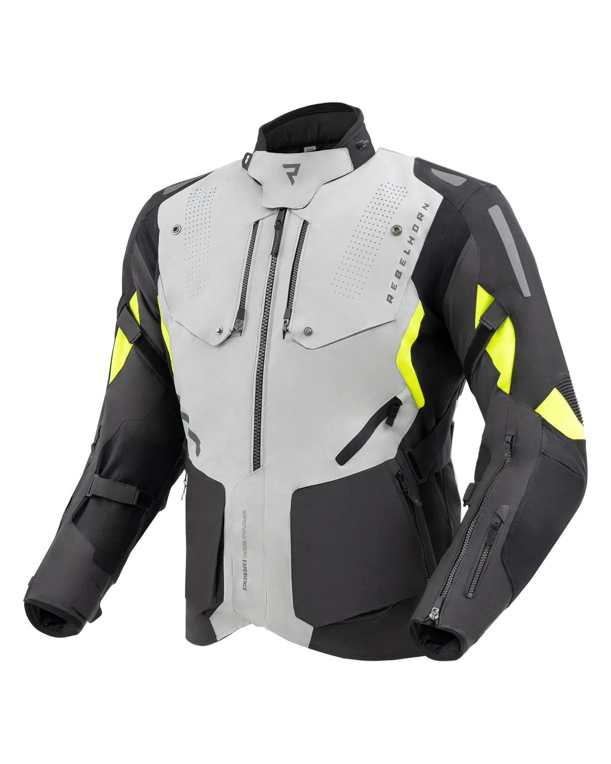 Rebelhorn HIKER IV TEXTILE מעיל רכיבה אפור - REBELHORN