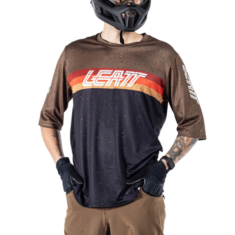 חולצת רכיבה קצרה גברים MTB Enduro 3.0 Black V25 - Leatt