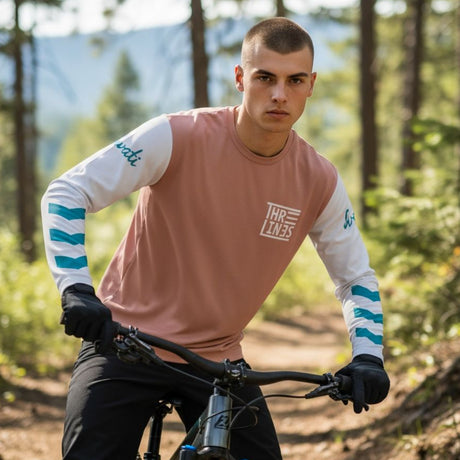 חולצת רכיבה ארוכה LS BROWN - Three Lines