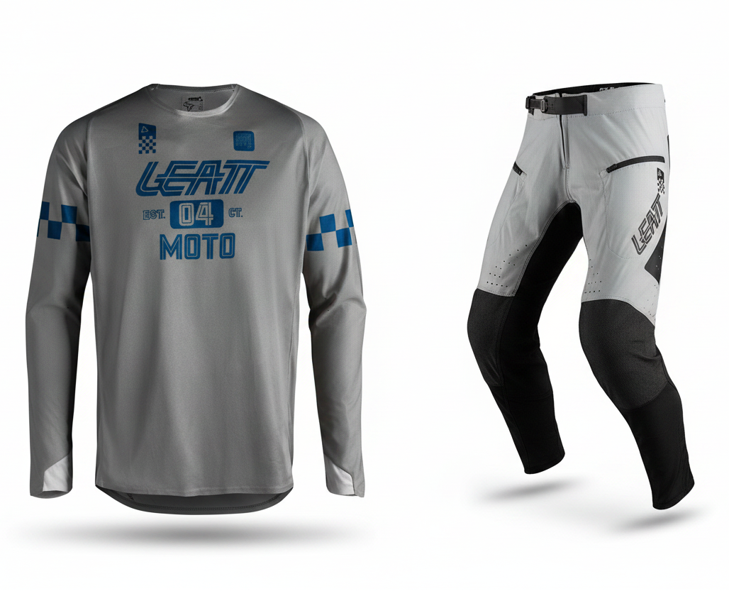 סט מכנס וחולצה Enduro 4.5 X-Flow Steel Grey - Leatt