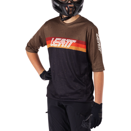חולצת רכיבה קצרה ילדים MTB Enduro 3.0 Black Jr V25 - Leatt
