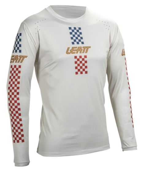 חולצת רכיבה ארוכה גברים MTB Enduro 4.0 Cream V25 - Leatt