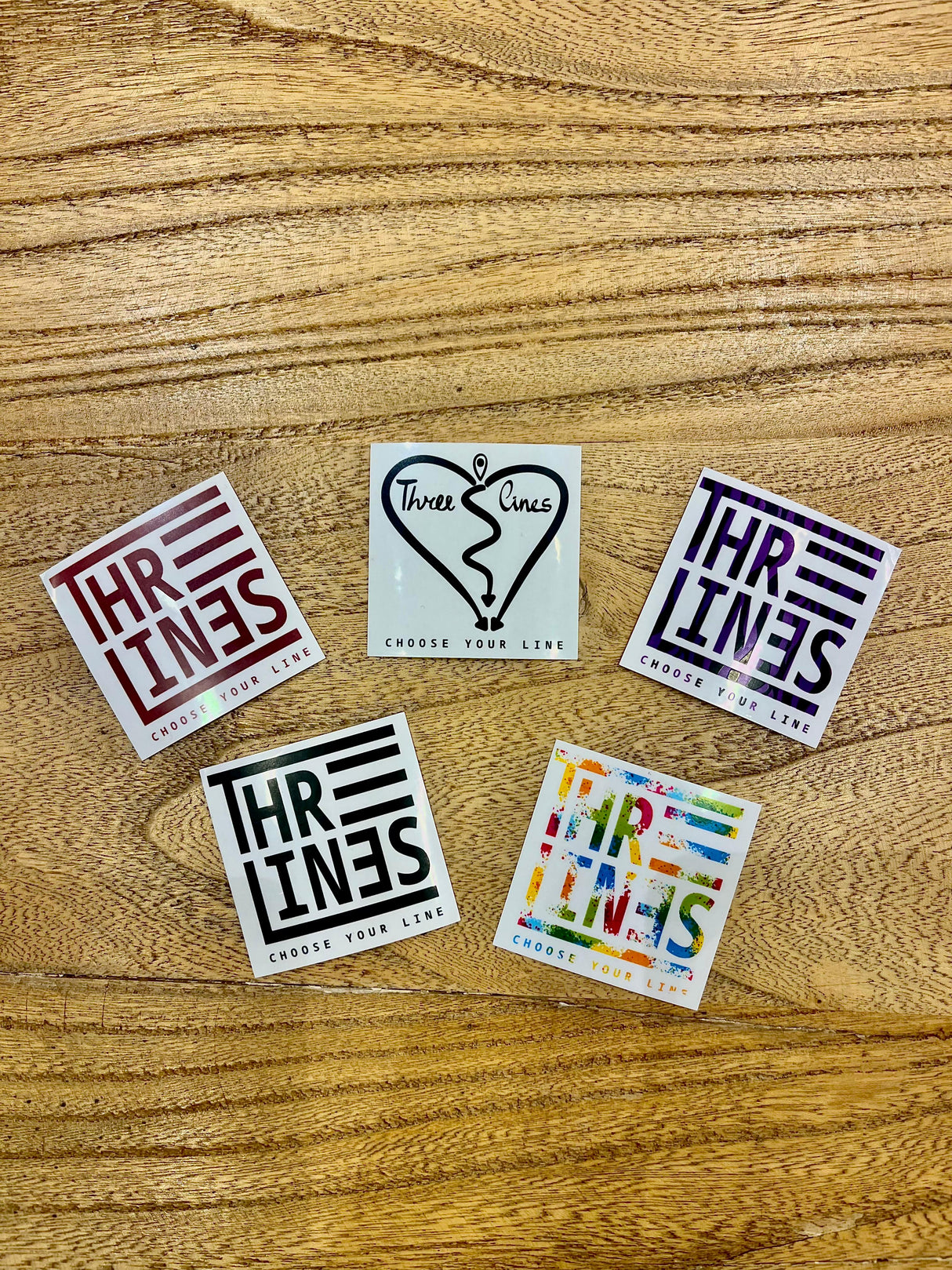 5 STICKER FUN PACK - חבילת מדבקות - Three Lines