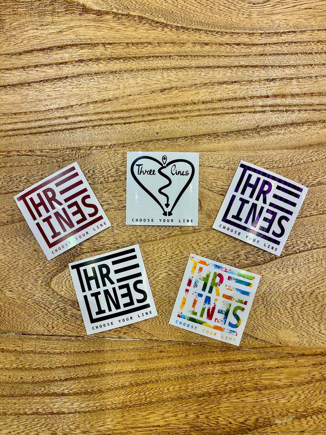 5 STICKER FUN PACK - חבילת מדבקות - Three Lines