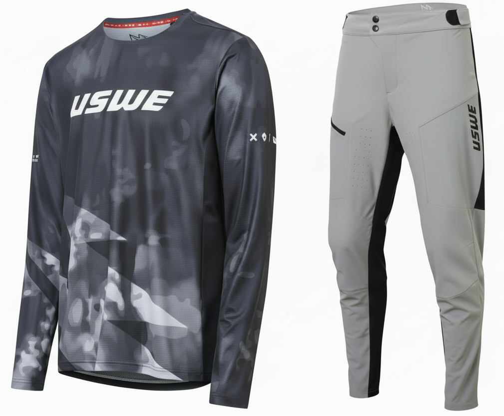 סט מכנס וחולצה USWE MTB אפור - USWE